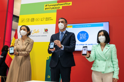 Presidente de España presenta en FITUR el Certificado Verde Digital