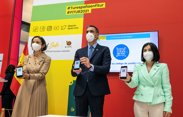 Presidente de España presenta en FITUR el Certificado Verde Digital