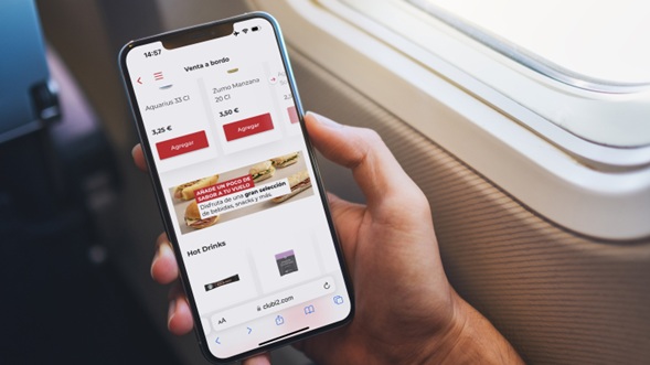 En Iberia Express se podrá pedir comida a bordo desde el móvil