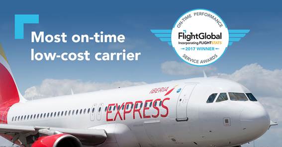 Iberia, de nuevo la más puntual del mundo